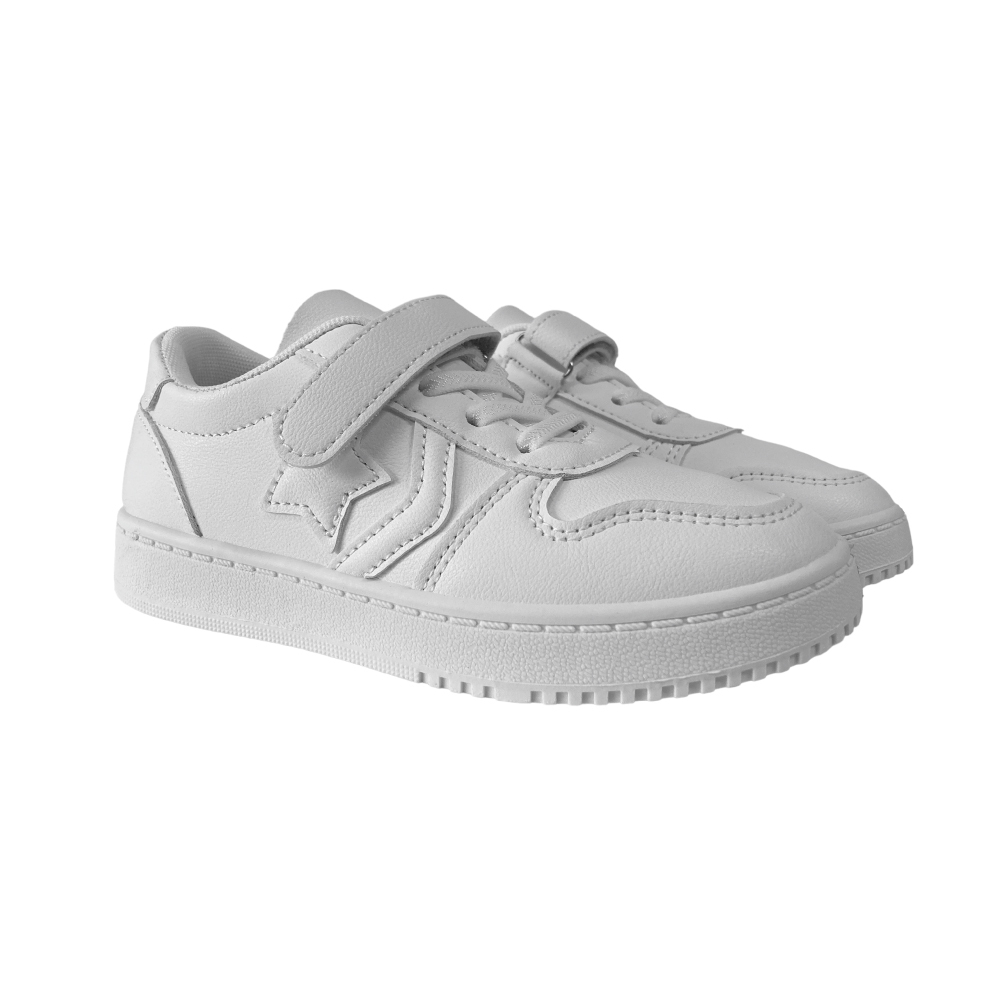 D'ARTE รองเท้าผ้าใบเด็ก รองเท้ายูนิฟอร์มเด็ก รุ่น D35-23202(White, 30)
