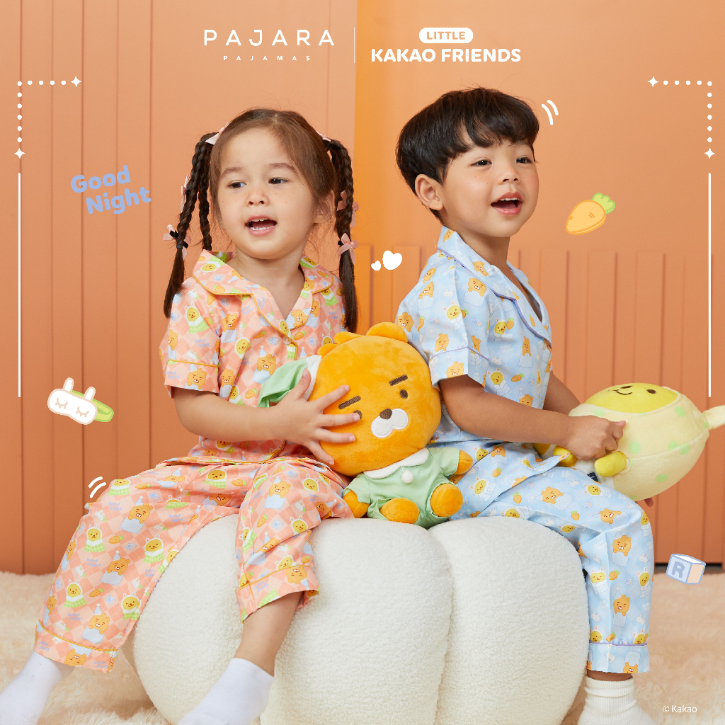ชุดนอนเด็ก PAJARA PAJAMAS (Premium) รหัส KF-0011-3 LKKF ลาย Little Ryan x Little Muzi Col 2 (เสื้อแขนยาว ขายาว สีฟ้า ไซส์ XL)