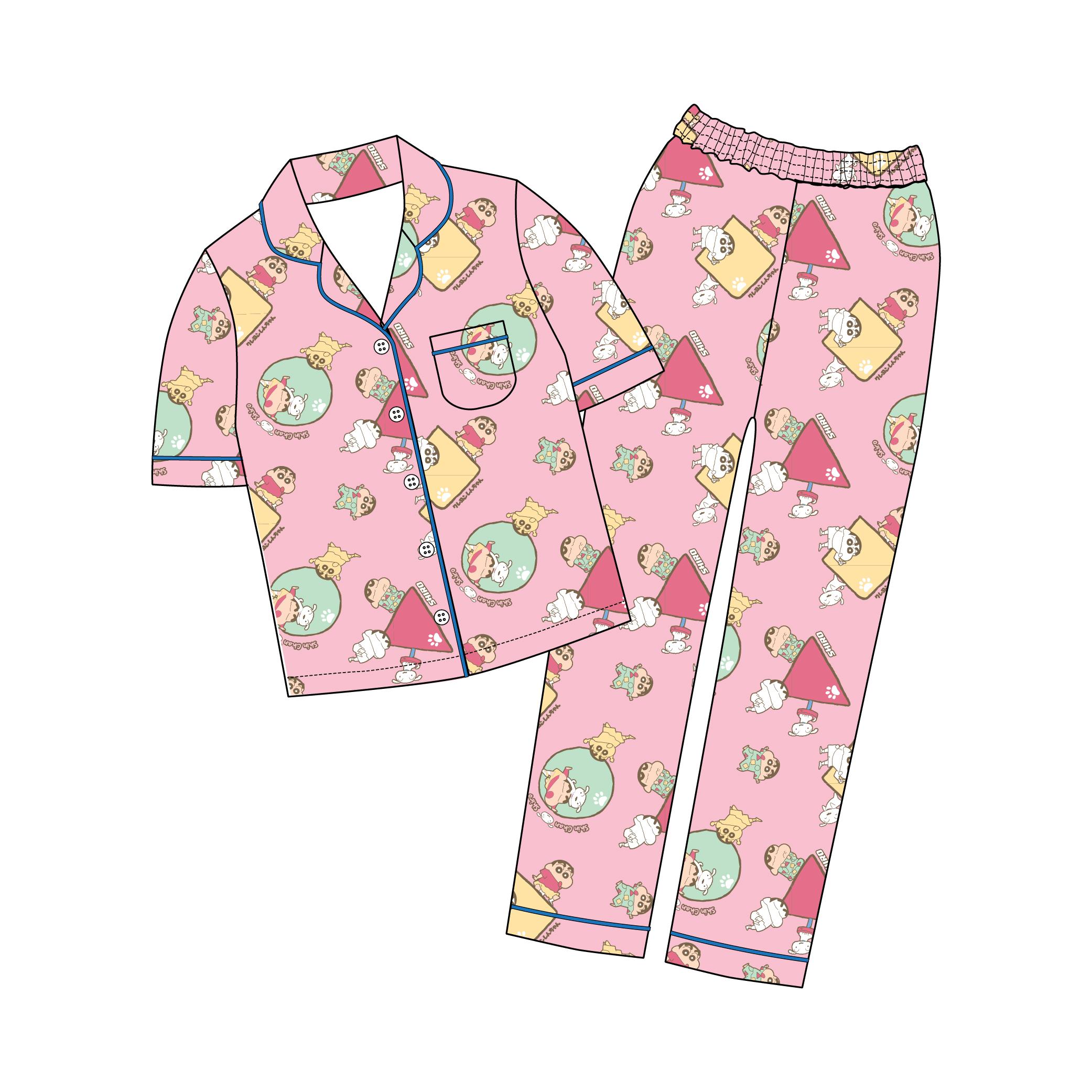 ชุดนอนเด็ก PAJARA PAJAMAS (Premium) รหัส SC-0020 ลายชินจัง (แขนสั้น-ขายาว สีชมพู ไซส์ XXL)
