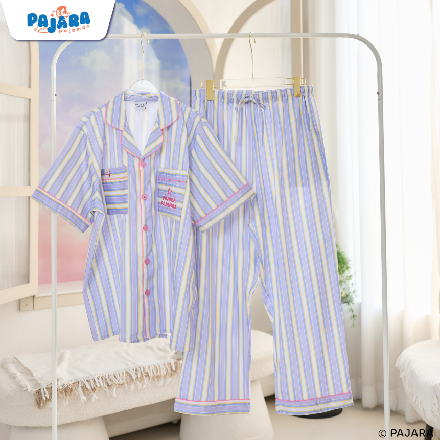 ชุดนอน Pajara Pajamas (Premium) รหัส PJR-SL-0008 ลาย Hello Daisy # 1 (แขนสั้น-ขายาว สีม่วง พลัสไซส์)