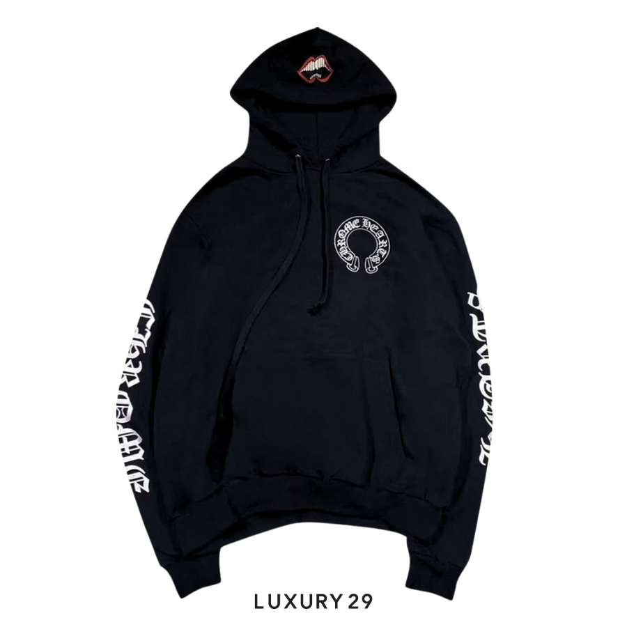 Chrome Hearts x Matty Boy Chomper Horseshoe Hoodie Black