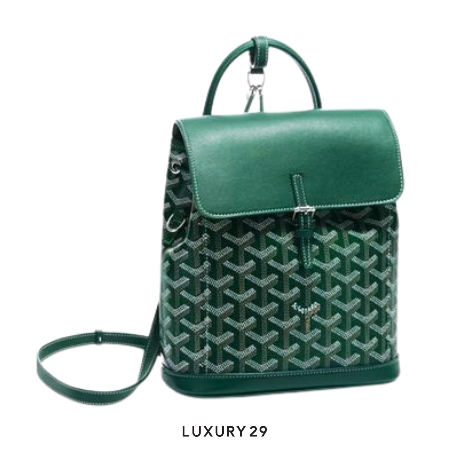 在庫わずか★送料込【GOYARD】Alpin ミニ バックパック グリーン Goyard Alpin Mini Backpack Green Goyardine Calfskin