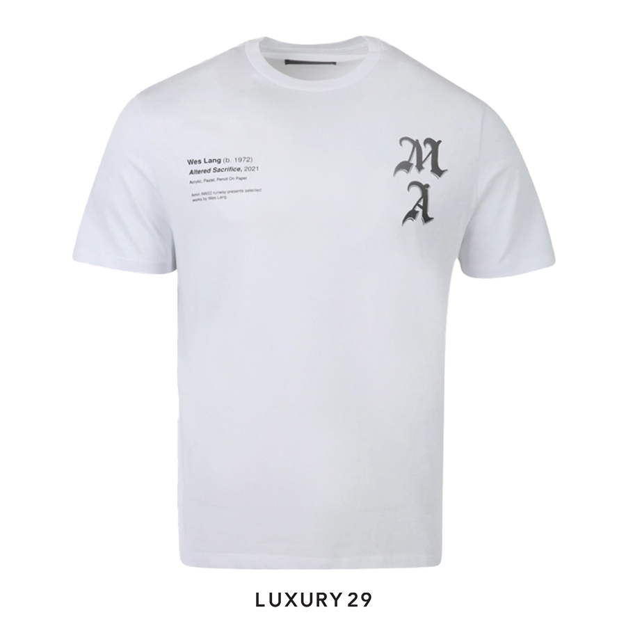 関税送料込◆AMIRI アミリ◆x Wes Lang コラボ Tシャツ Amiri x Wes Lang Checker Skull Tee 'White'