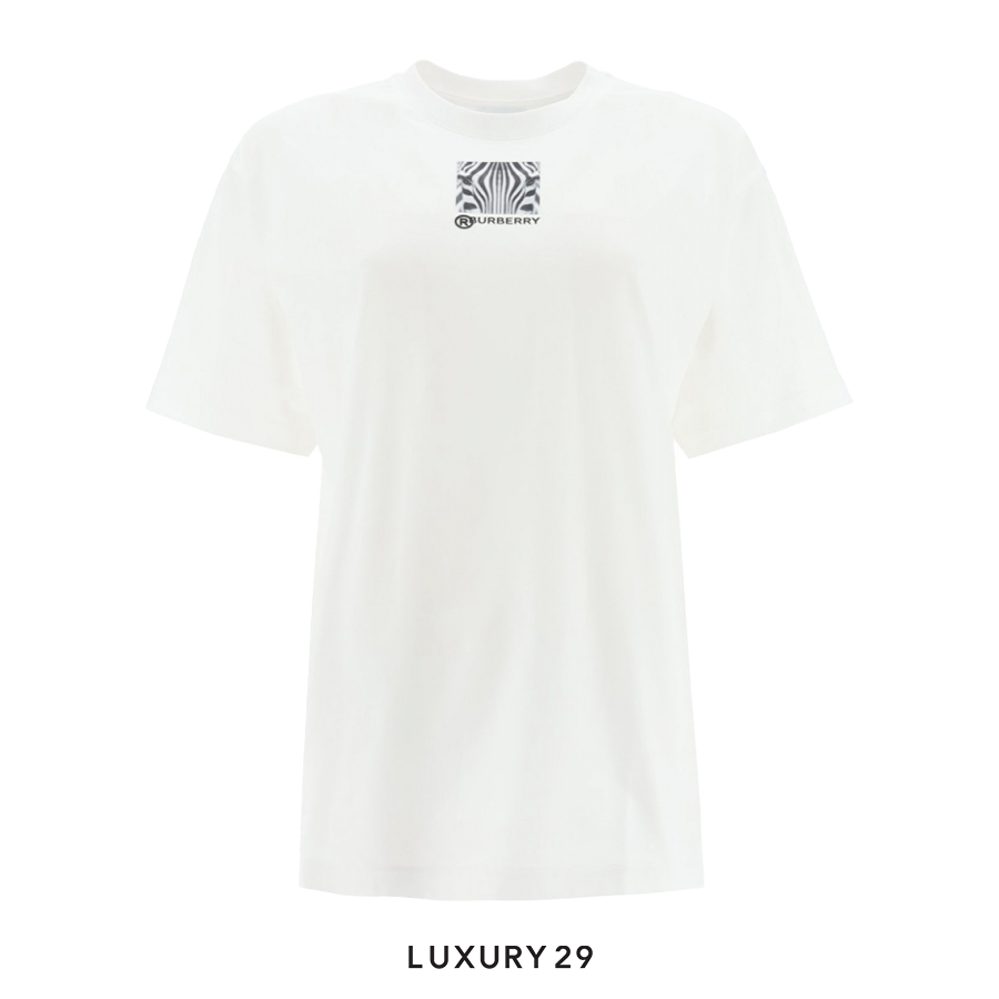 Tシャツ・カットソー BURBERRY Men T Shirts 8107460B7347 White Check Trim Cotton T-shirt in White | Burberry® Official