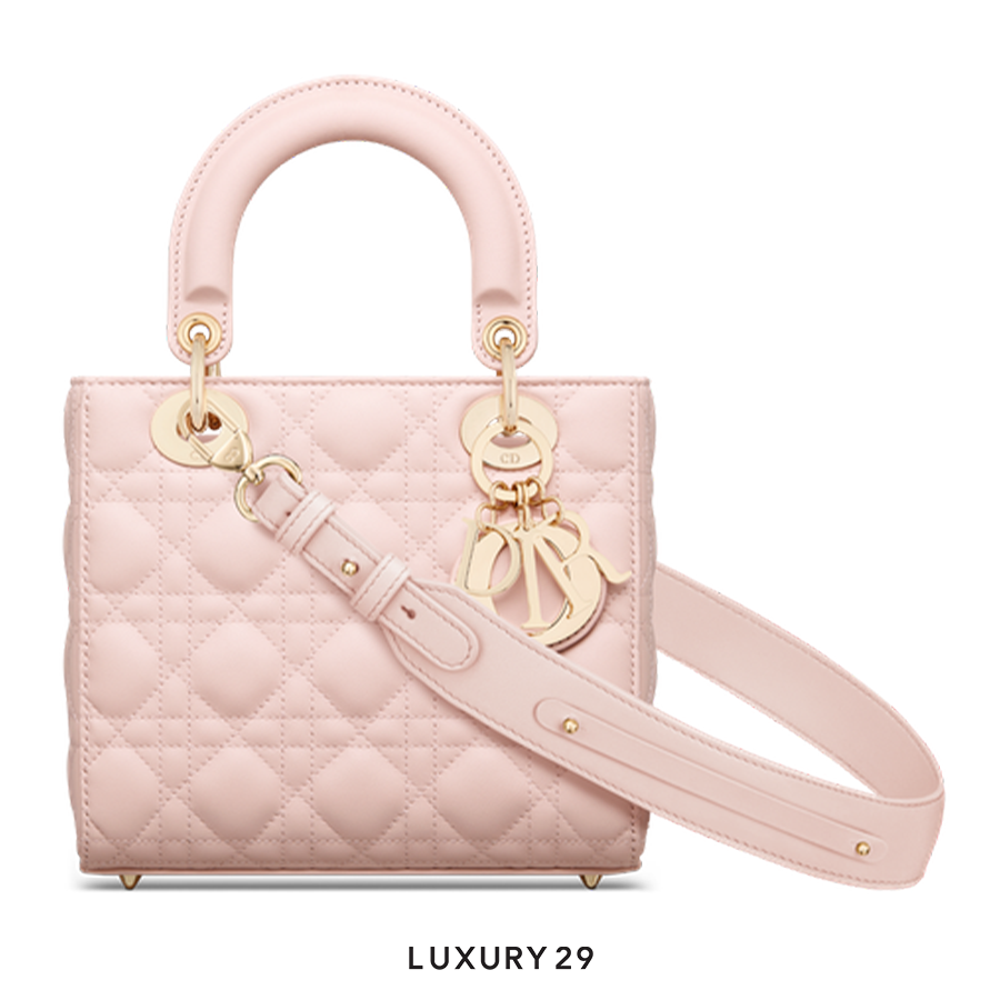 【イチ押し☆】DIOR レディース ミニ バック パウダーピンク★ DIOR | Lady Dior バッグ ミニ カナージュ パテントカーフスキン