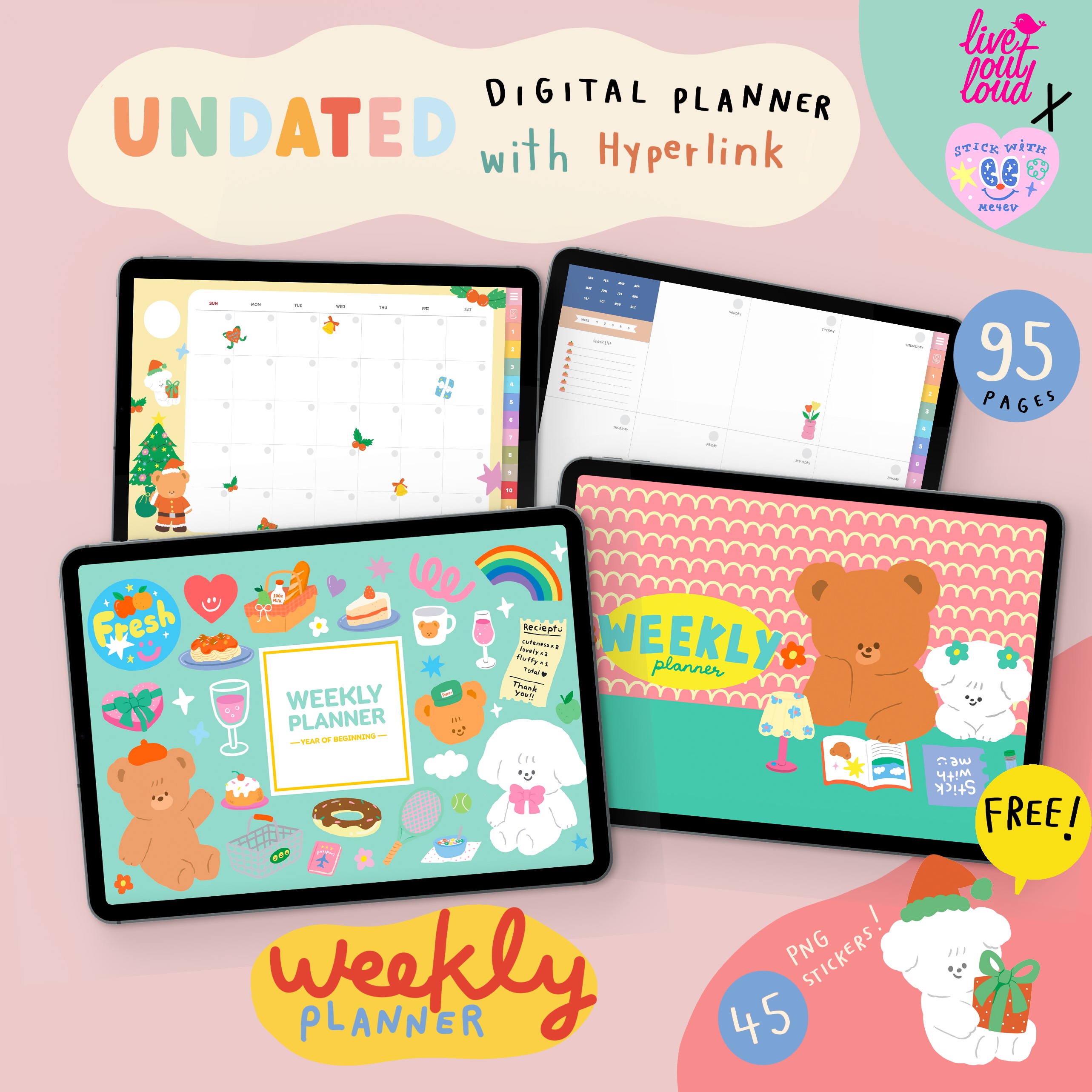 Digital Weekly Planner Undated (Live Out Loudx Stickwithme4EV)