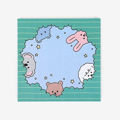 My Buddy Sticky Memo Pad-02 Sky