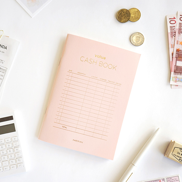 Value cash book -ballet pink