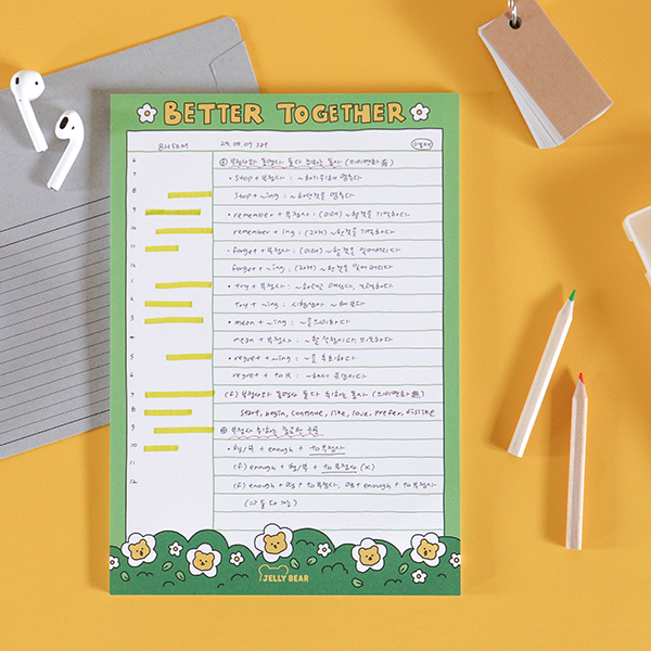 Jelly bear B5 memo pad