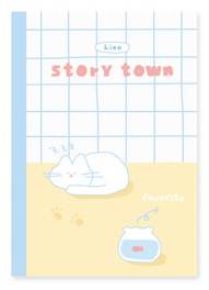 Storytown Afternoon Line Notebook A5 - 06 Fishbowl & Cat
