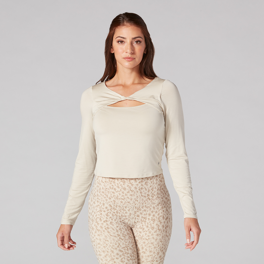 Form Cropped Long Sleeve Latte | XS