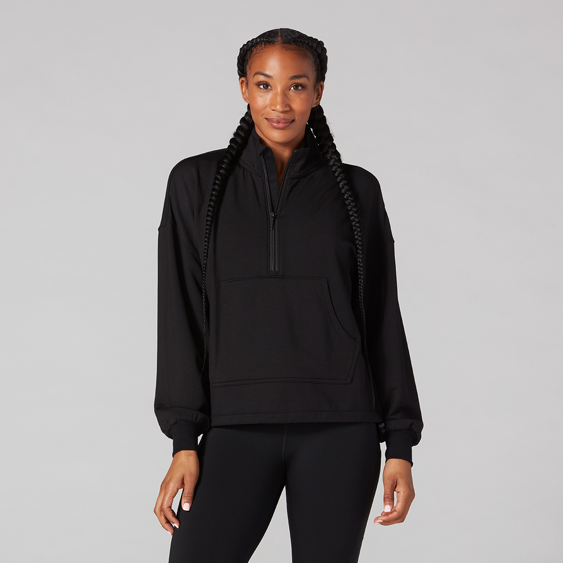 Cozy Half Zip Ebony | Small