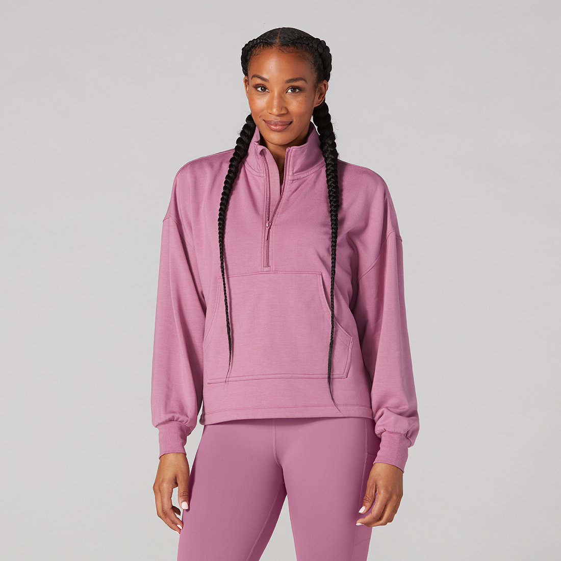 Cozy Half Zip Berry | Small