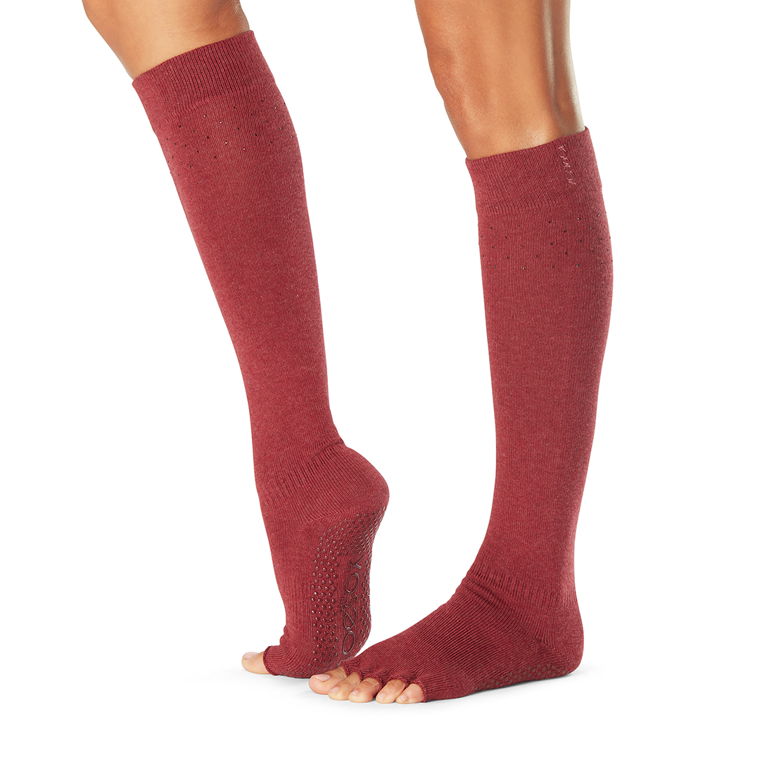 Toesox Grip Half Toe Scrunch Knee High