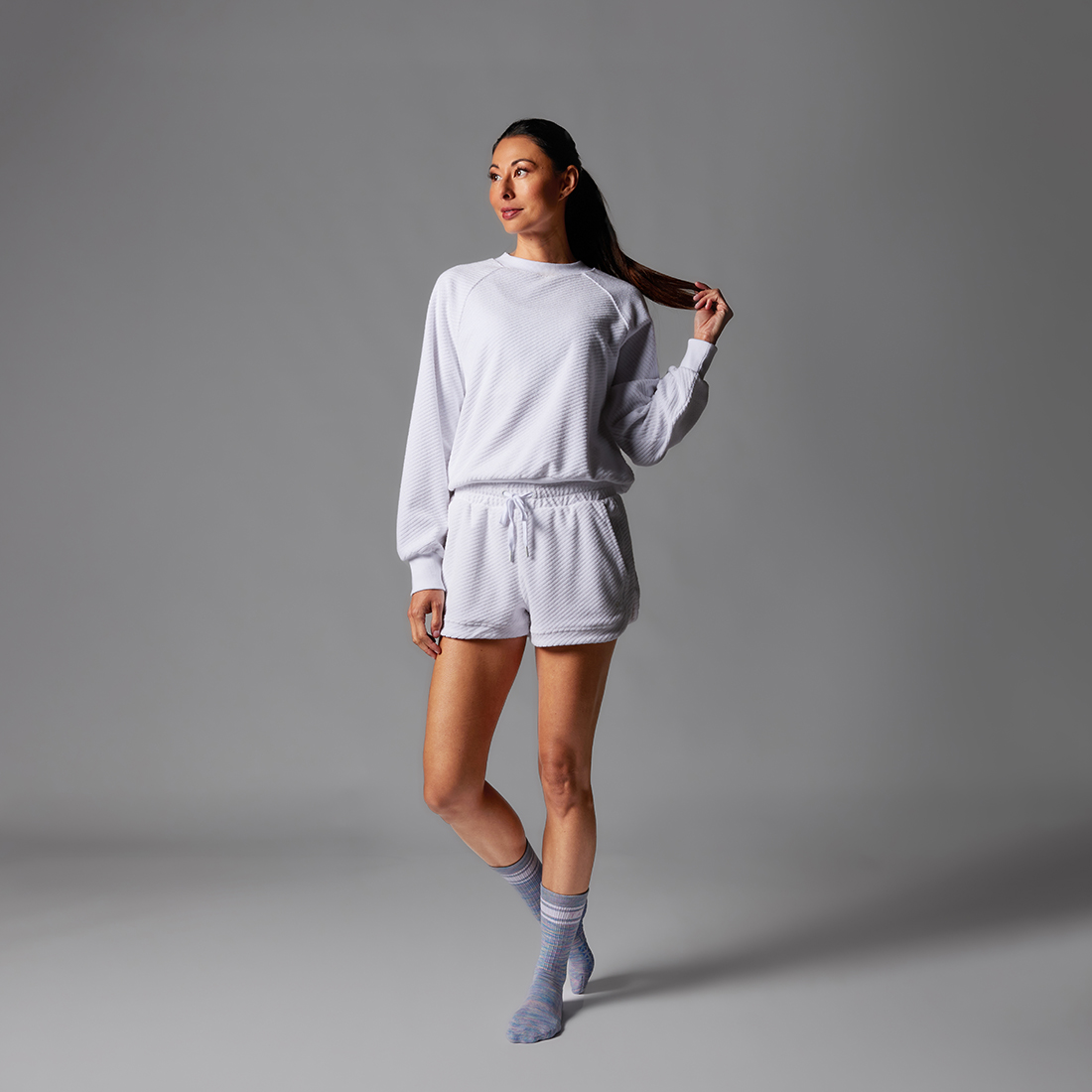 Tavi Tops Activewear Ease Crew Terry Sweatshirt