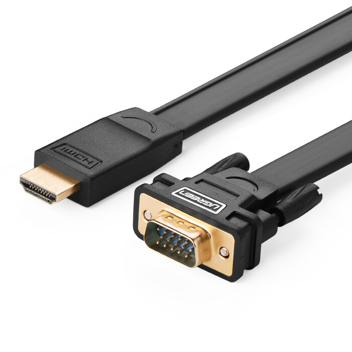 Ugreen รุ่น 30451 HDMI to VGA Adapter Cable with Micro USB, Support 1080p 60Hz 3 เมตร