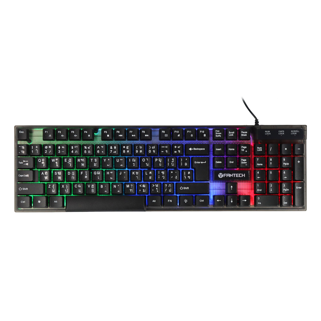 FANTECH คีย์บอร์ดเกมมิ่ง Semi Mechanical ไฟ RGB Gaming Keyboard รุ่น K514