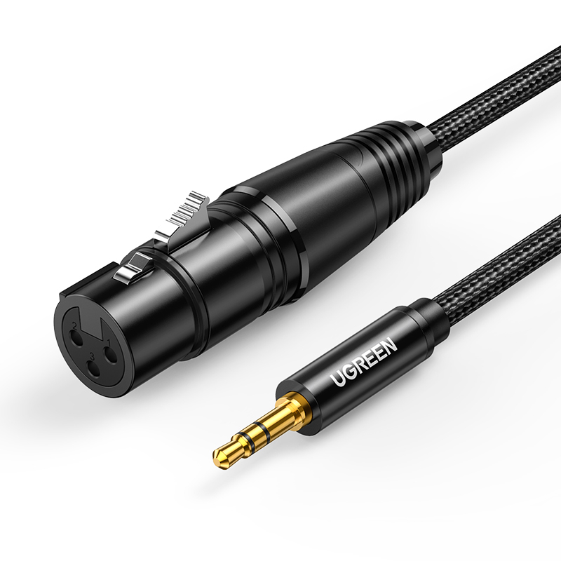 UGREEN รุ่น 20763 สายแปลงสัญญาณ 3.5mm Male to XLR Female Audio Adapter สายยาว 1 เมตร