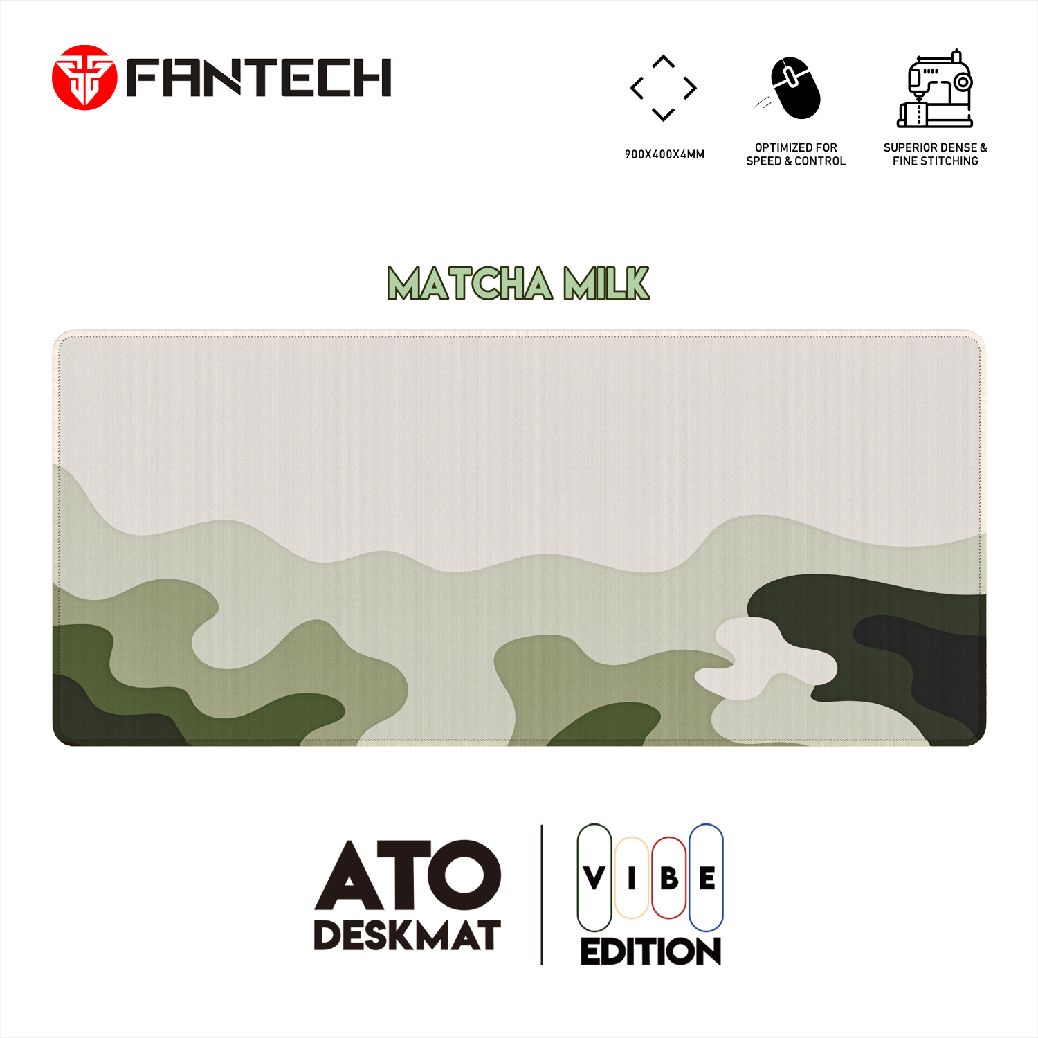 Fantech แผ่นรองเม้าส์สีชมพู แบบสปีด พื้นยางกันลื่น ATO MP905 DESK MAT (SAKURA) Mouse pad OPTIMIZED FOR SPEED & CONTROL ขนาด 90x4