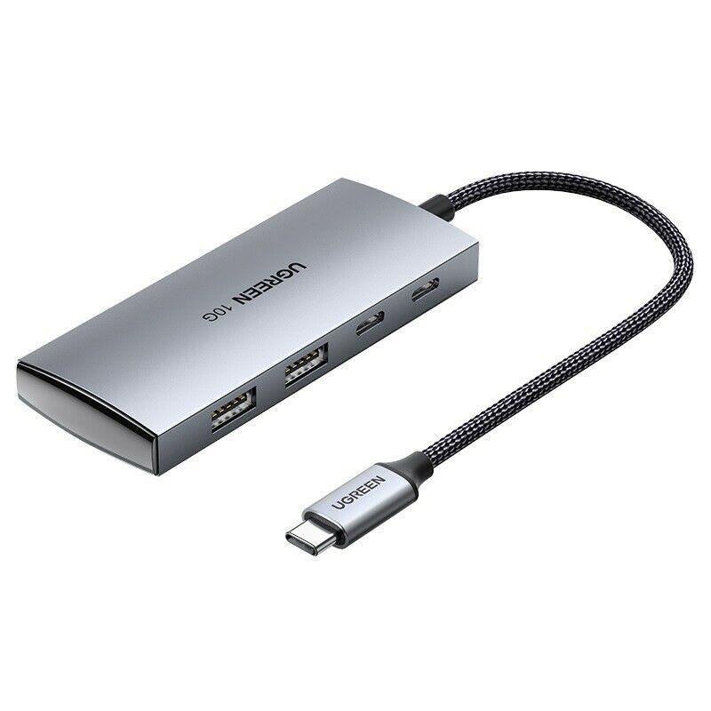 UGREEN รุ่น 30758 USB HUB Type C 4 in 1 USB-C x2 / USB-A x2 USB3.2 ถ่ายโอนข้อมูล 10 Gbps