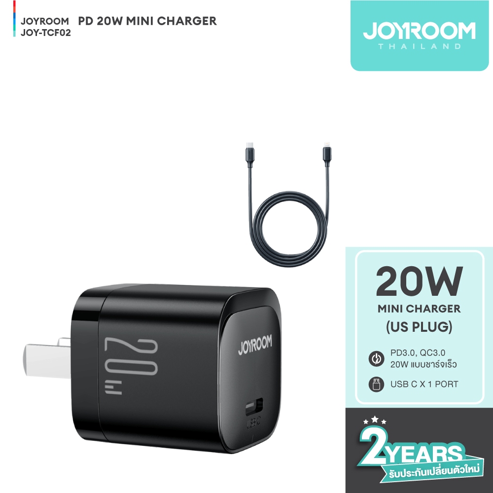 Joyroom รุ่น TCF02 PD 20W mini Charger-Black (CN)(Blue)