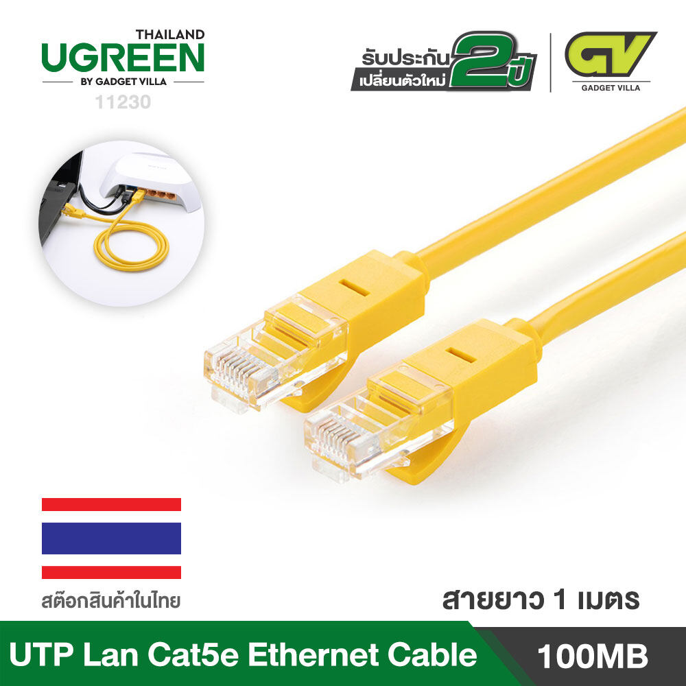UGREEN สายเคเบิล Cat 5e UTP Lan Cable Support 100Mb รุ่น 11230 1M ,รุ่น 11231 2M , รุ่น 11232 3M, รุ่น 11233 5M, รุ่น 30641 8M ,