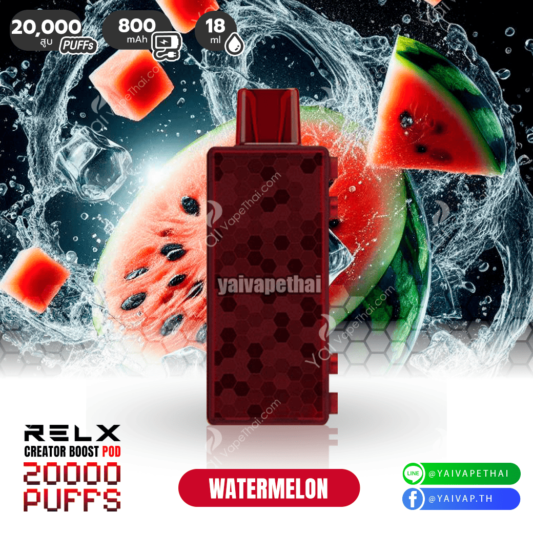 Relx Creator 20000 Puffs หัวน้ำยา(Watermelon)