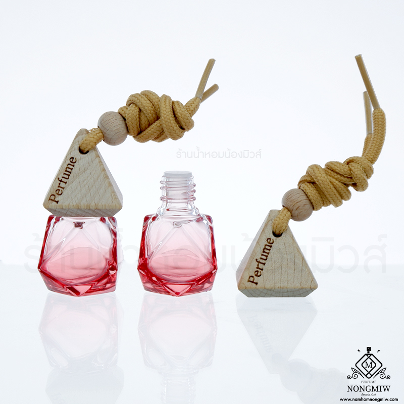 ขวด Carเหลี่ยม 8ml สีแดง