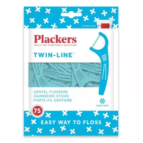 Plackers Flosser Twin Line 75ct