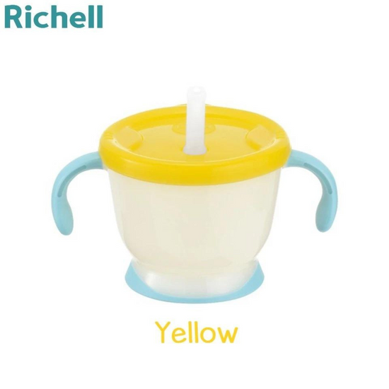  Richell aq straw training mug yellow/blue