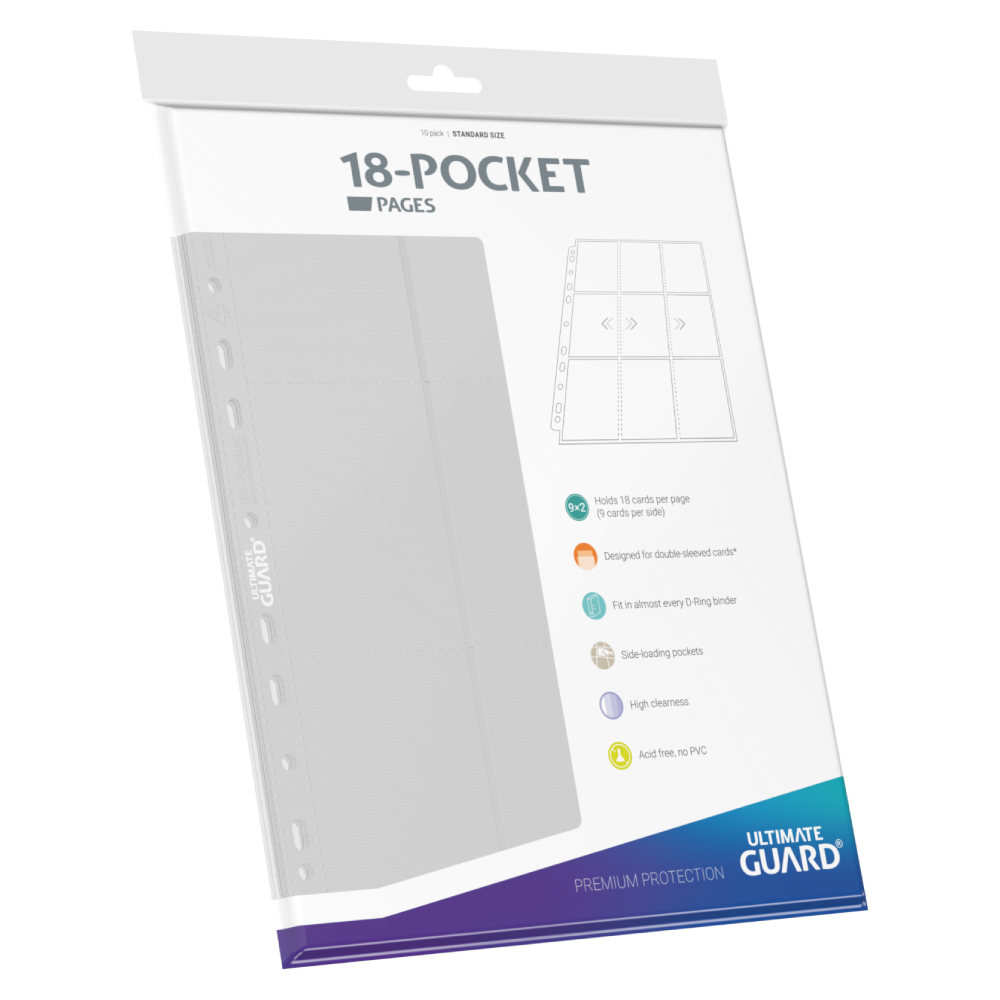 18 Pocket Side-Loading Pages 10 PCS Pack [White]