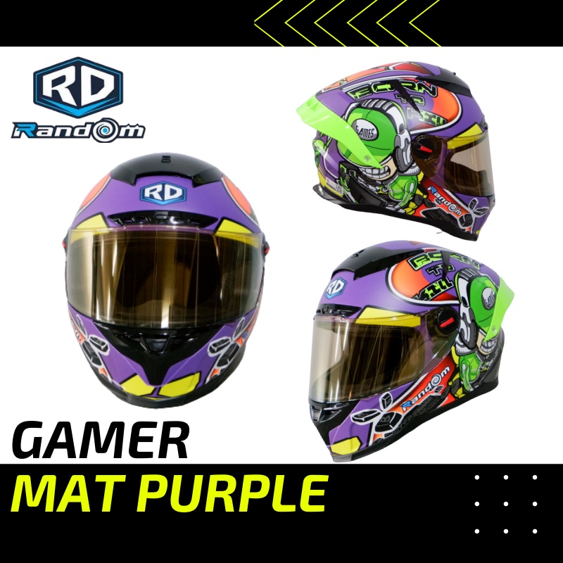 หมวกกันน็อคเต็มใบ RD CZ-R GAMER MATT PURPLE #13