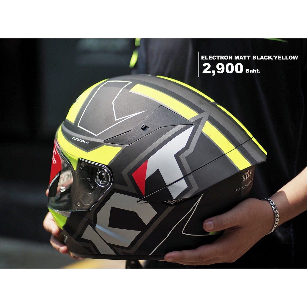 หมวกกันน็อคเต็มใบ KYT TT COURSE ELECTRON MATT YLLOW #3
