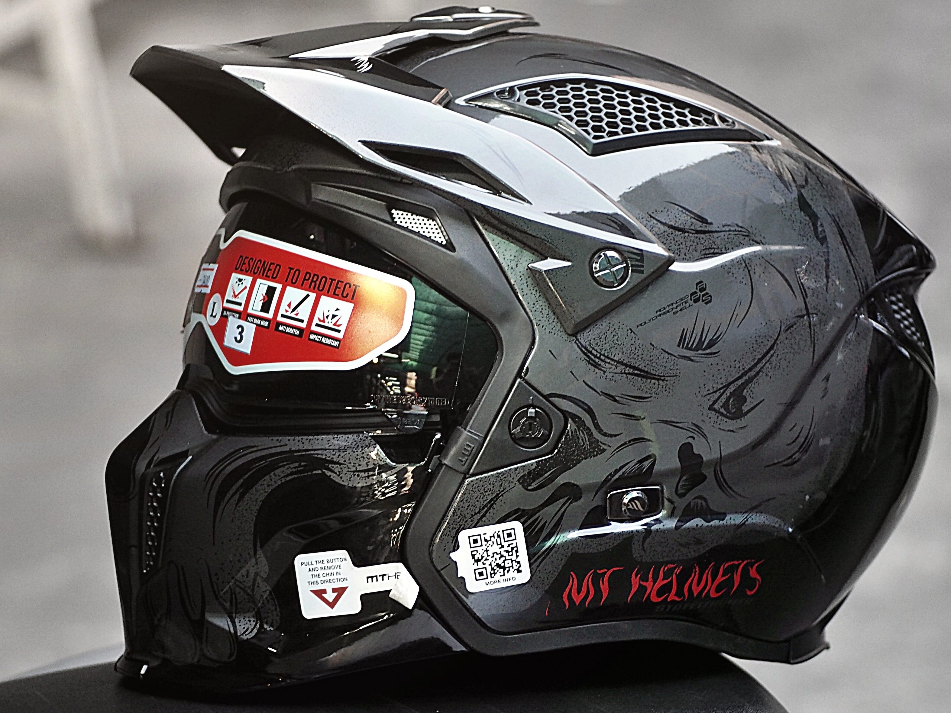 หมวกกันน็อคเปิดคาง MT STREETFIGHTER SV DRAKNESS A2 GLOSS GRAY #3