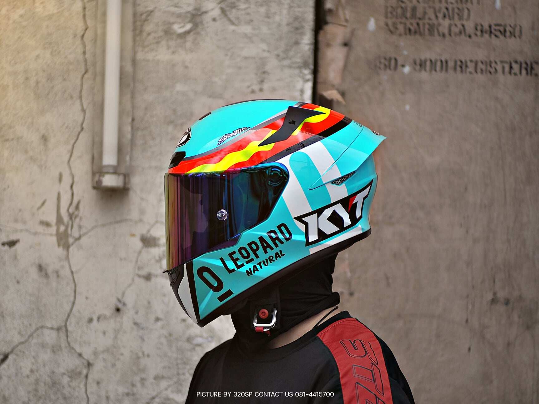 หมวกกันน็อคเต็มใบ KYT TT-COURSE JAUME MASIA REPLICA LEOPARD #15