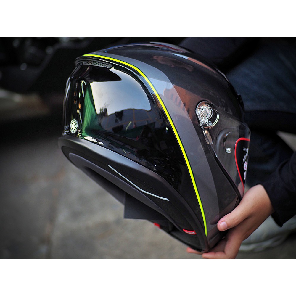 หมวกกันน็อคเต็มใบ AGV K6 #3 MINIMAL GUNMET BLACK/YELLOW