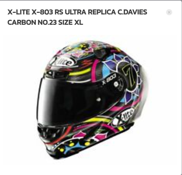 หมวกกันน็อคเต็มใบ X-LITE X-803 RS ULTRA REPLICA C.DAVIES CARBON #23