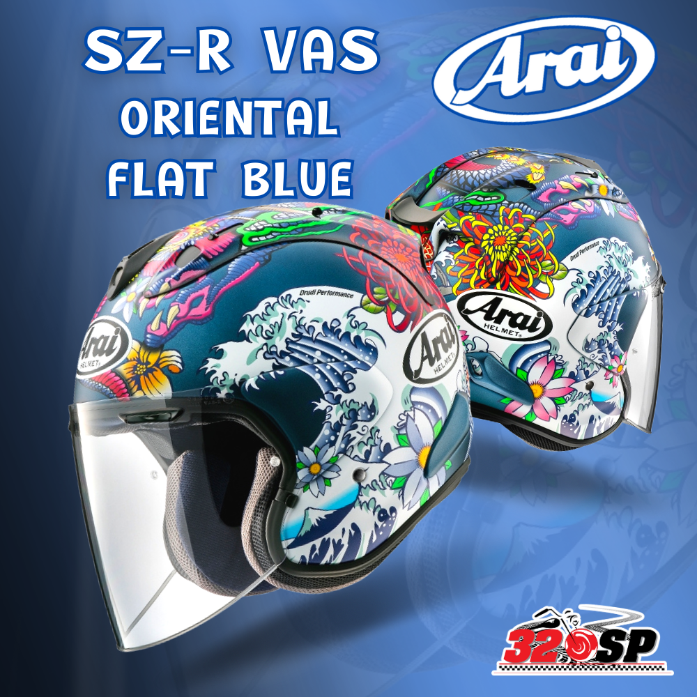 หมวกกันน็อคครึ่งใบ ARAI SZ-R VAS #11 ORIENTAL FLAT BLUE