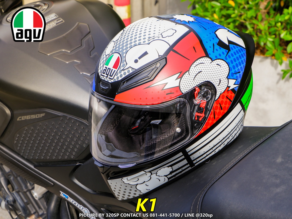 หมวกกันน็อคเต็มใบ AGV K1 #36 BANG MATT ITALY/BLUE