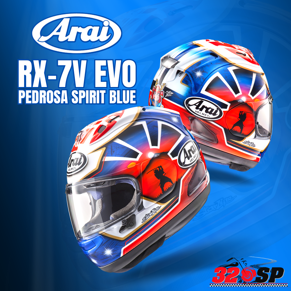 หมวกกันน็อคเต็มใบ ARAI RX-7V EVO #33 PEDROSA SPIRIT BLUE