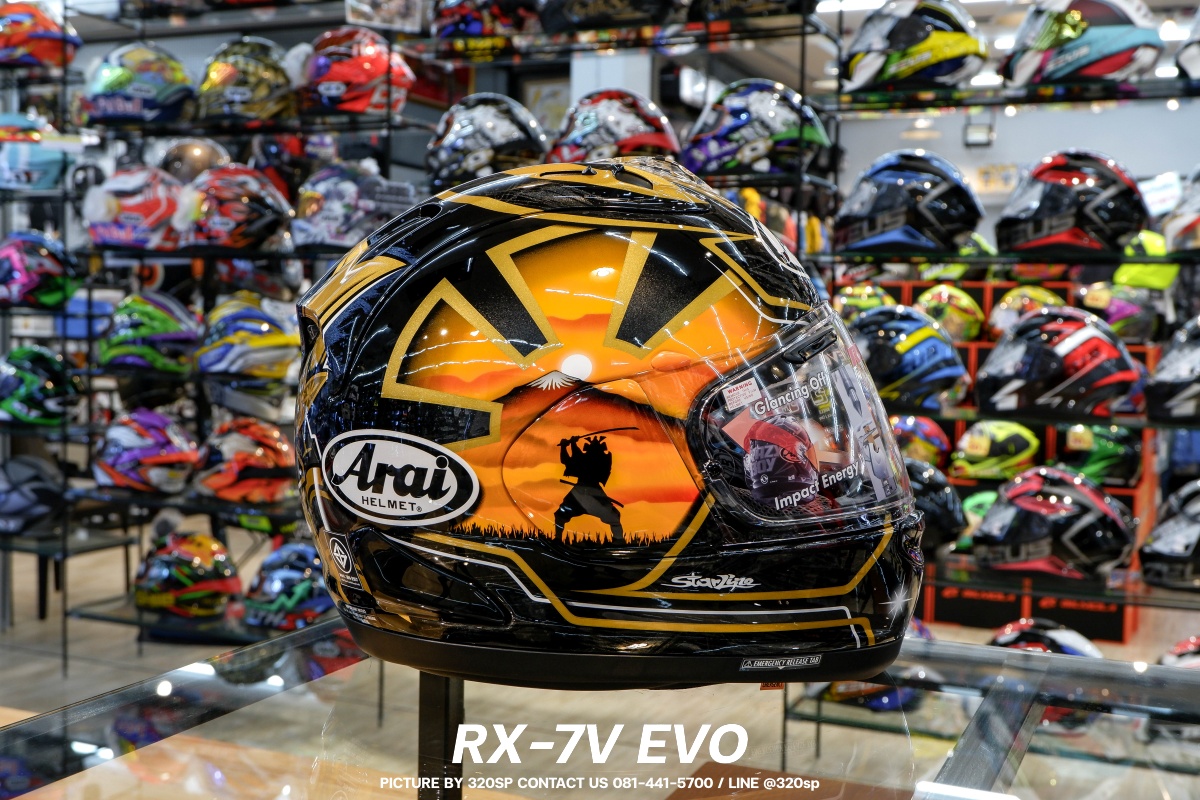 หมวกกันน็อคเต็มใบ ARAI RX-7V EVO #34 PEDROSA SPIRIT GOLD