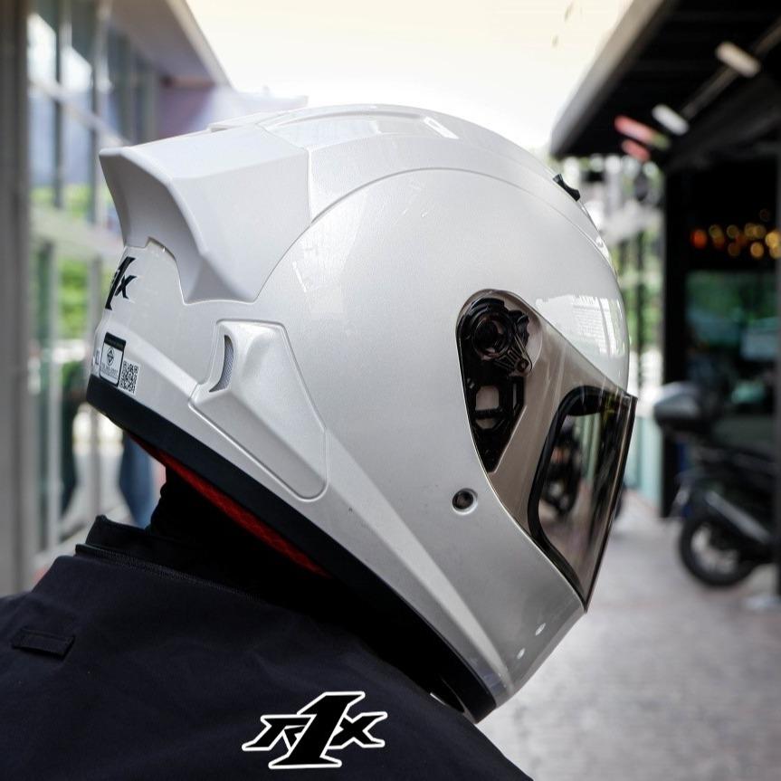 หมวกกันน็อคเต็มใบ RIDER FULL FACE R1X WHITE (GLOSSY) #3