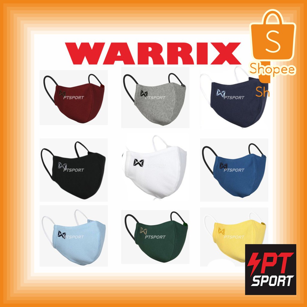 Warrix หน้ากากผ้าปิดจมูก(ฟ้าเข้ม LL,L)