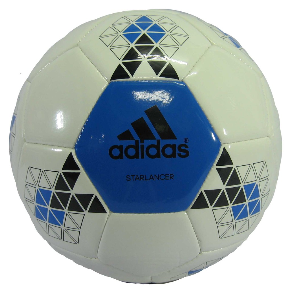 ลูกฟุตบอลหนังเย็บ เบอร์ 5 adidas 4901 STARLANCER V ขาวน้ำเงิน(ขาวน้ำเงิน)