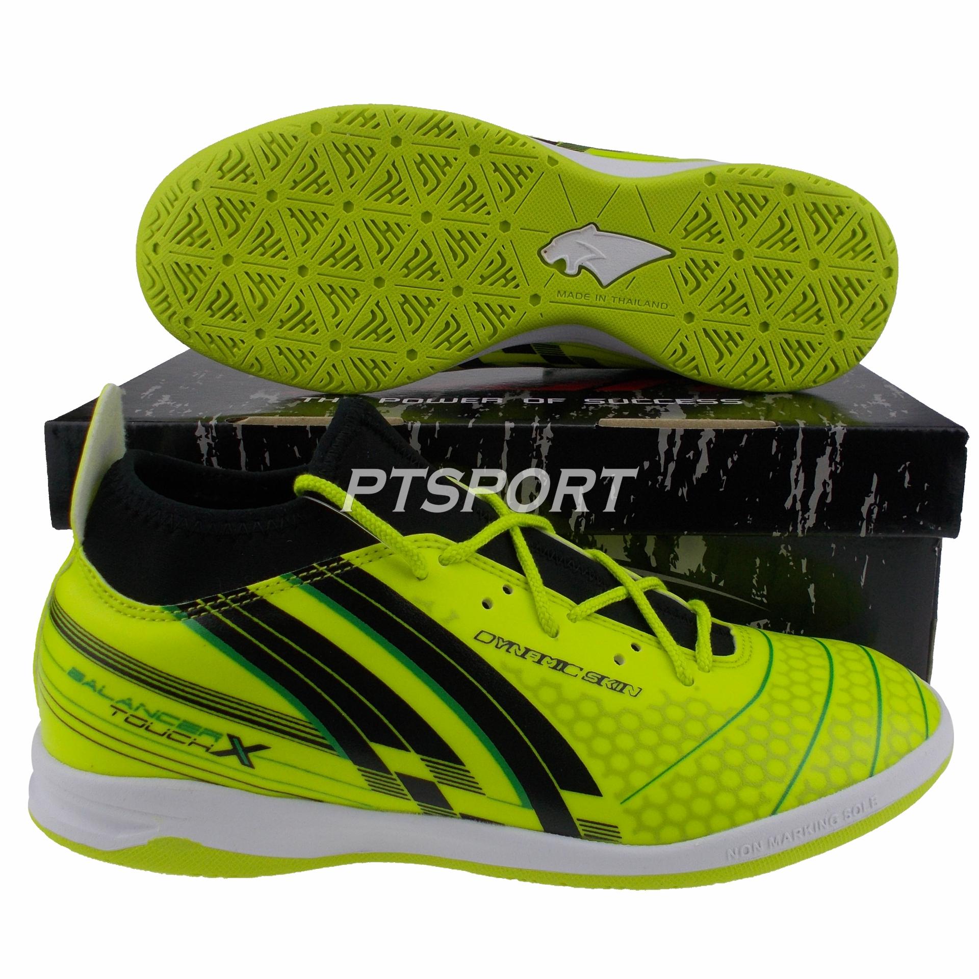 รองเท้ากีฬา รองเท้าฟุตซอลหุ้มข้อ PAN PF-14W3 BALANCER TOUCH X MICROFOBER SHOES(เหลืองดำ YA,41)