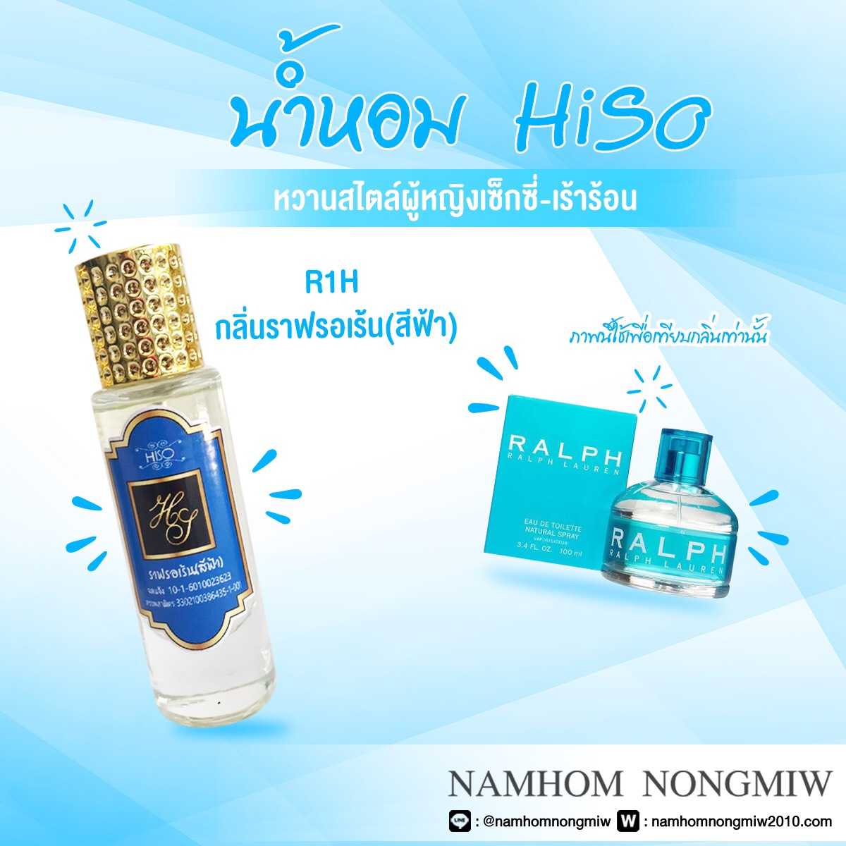 (2) น้ำหอมไฮโซ ราฟรอเร้น(สีฟ้า)
